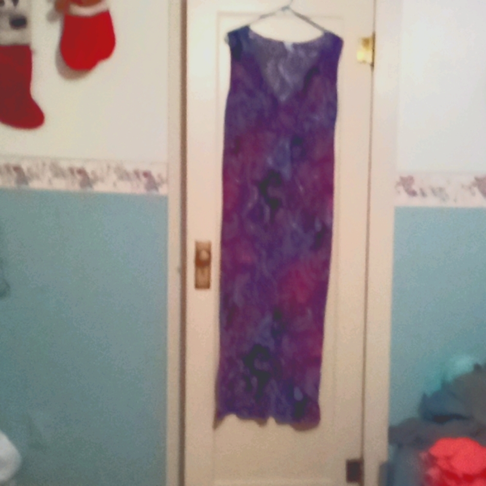 Dress summer purple paisley